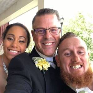 A couple celebrating their love