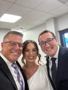The Donaly couple sharing a joyful moment